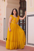 Yellow One Piece Dress For Women