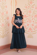 Navy Blue Maxi Ethnic Dress