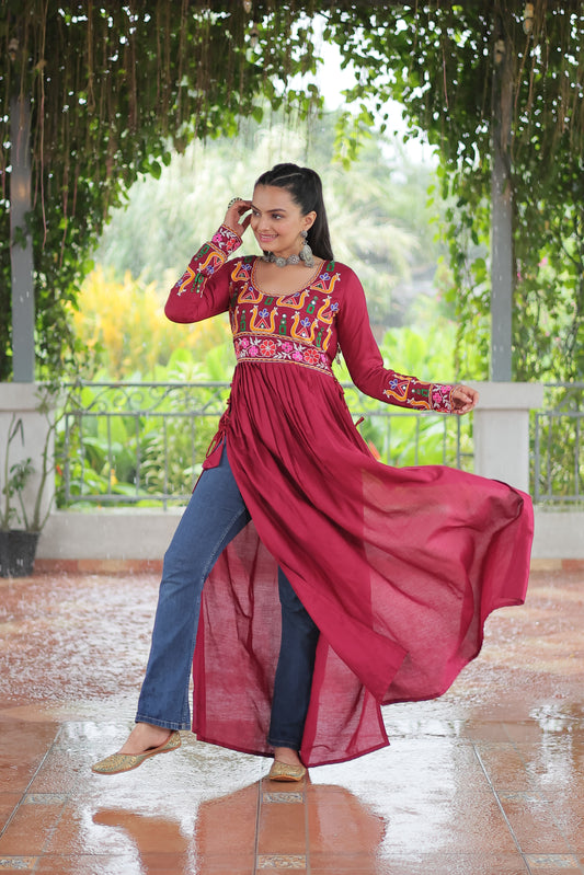 Maroon Garba Outfits Online