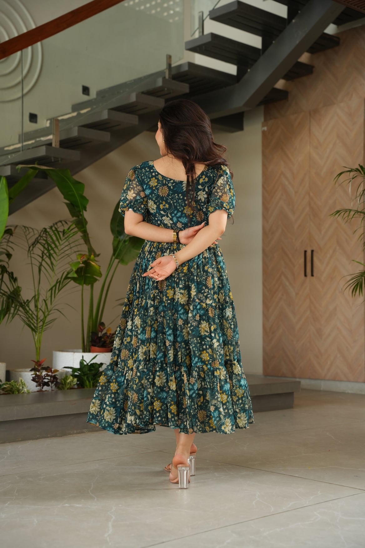 Floral Printed Midi Dress