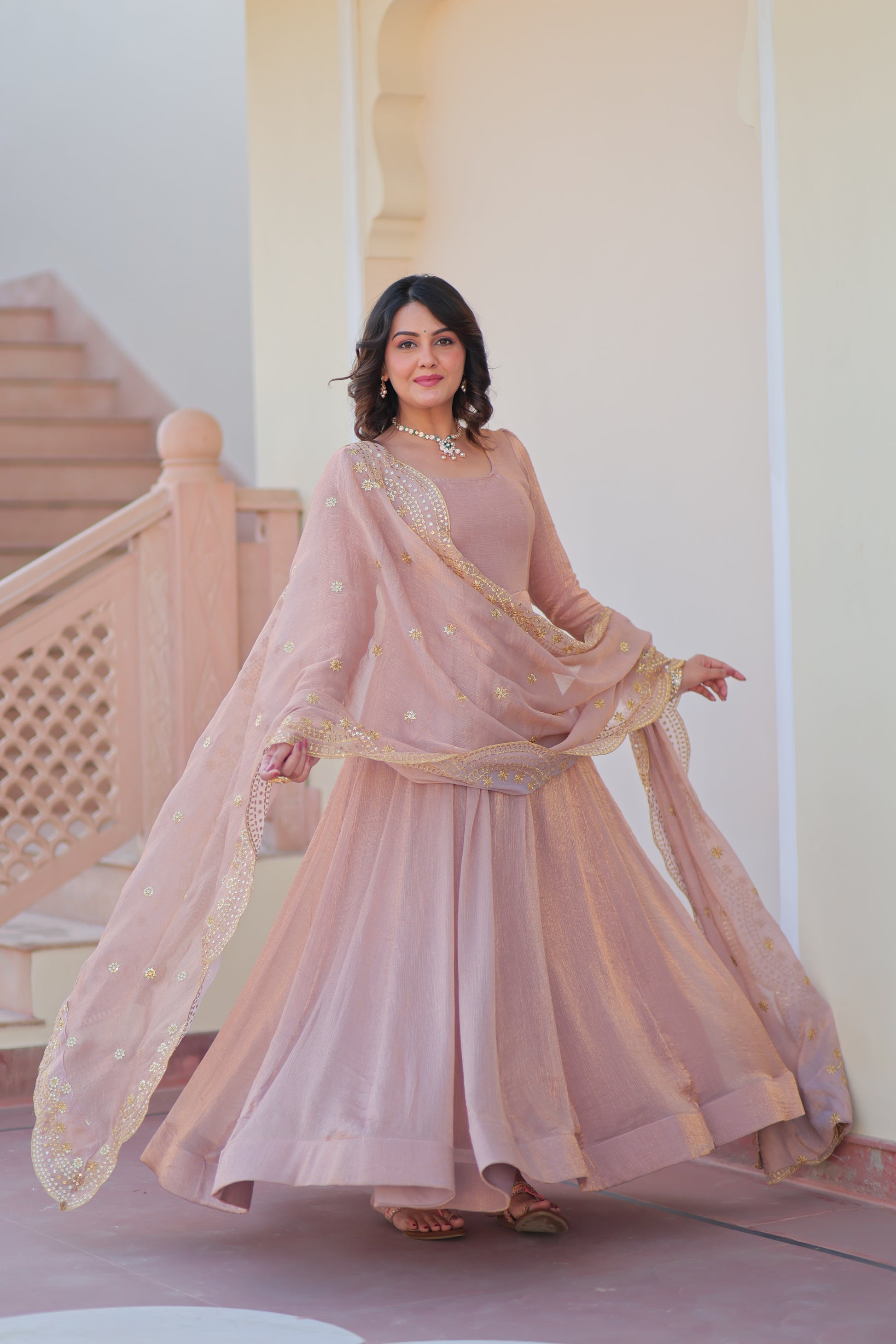Chiffon Dress For Women With Dupatta