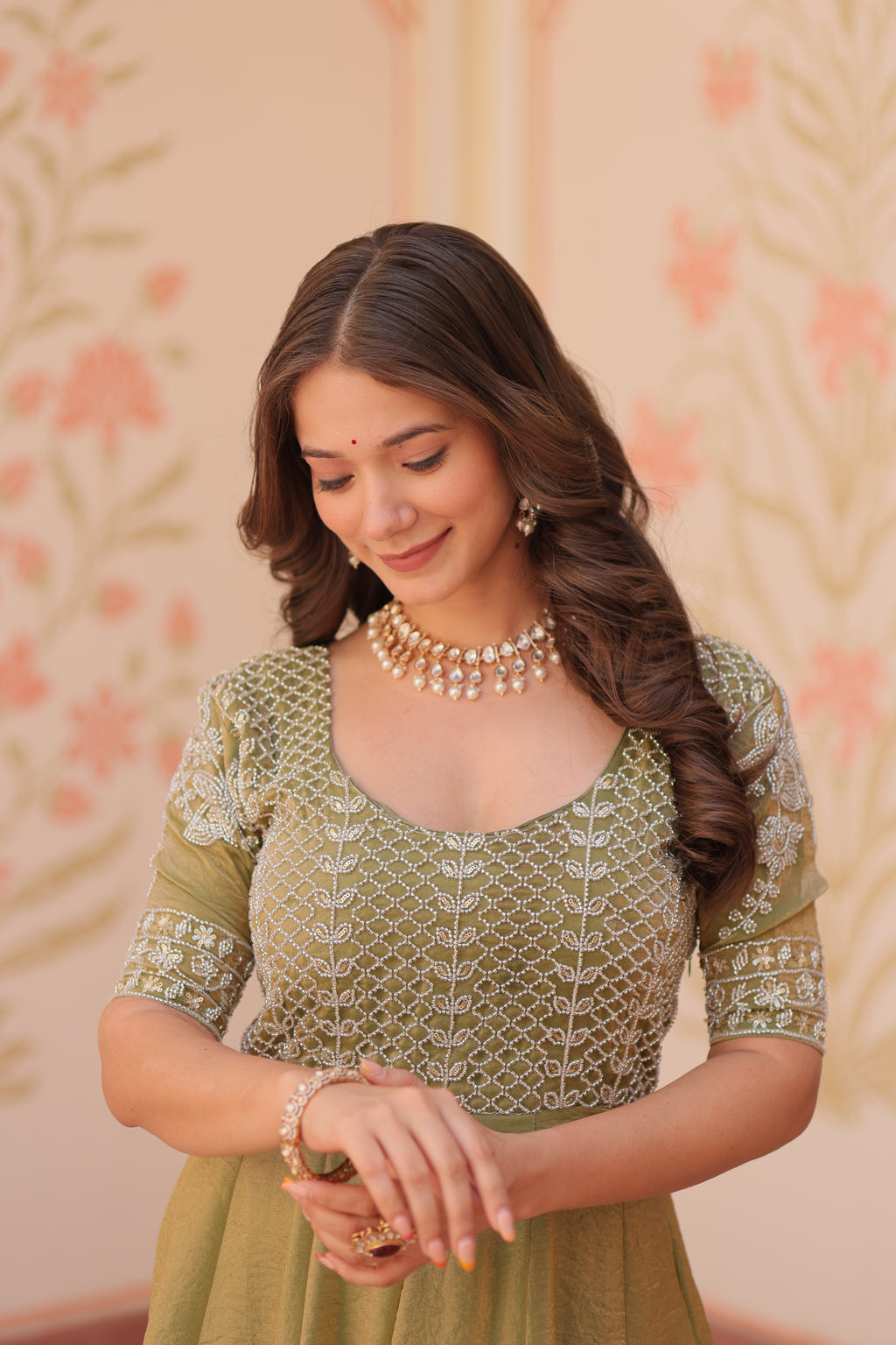 Fency Silk Ethnic Maxi Dress