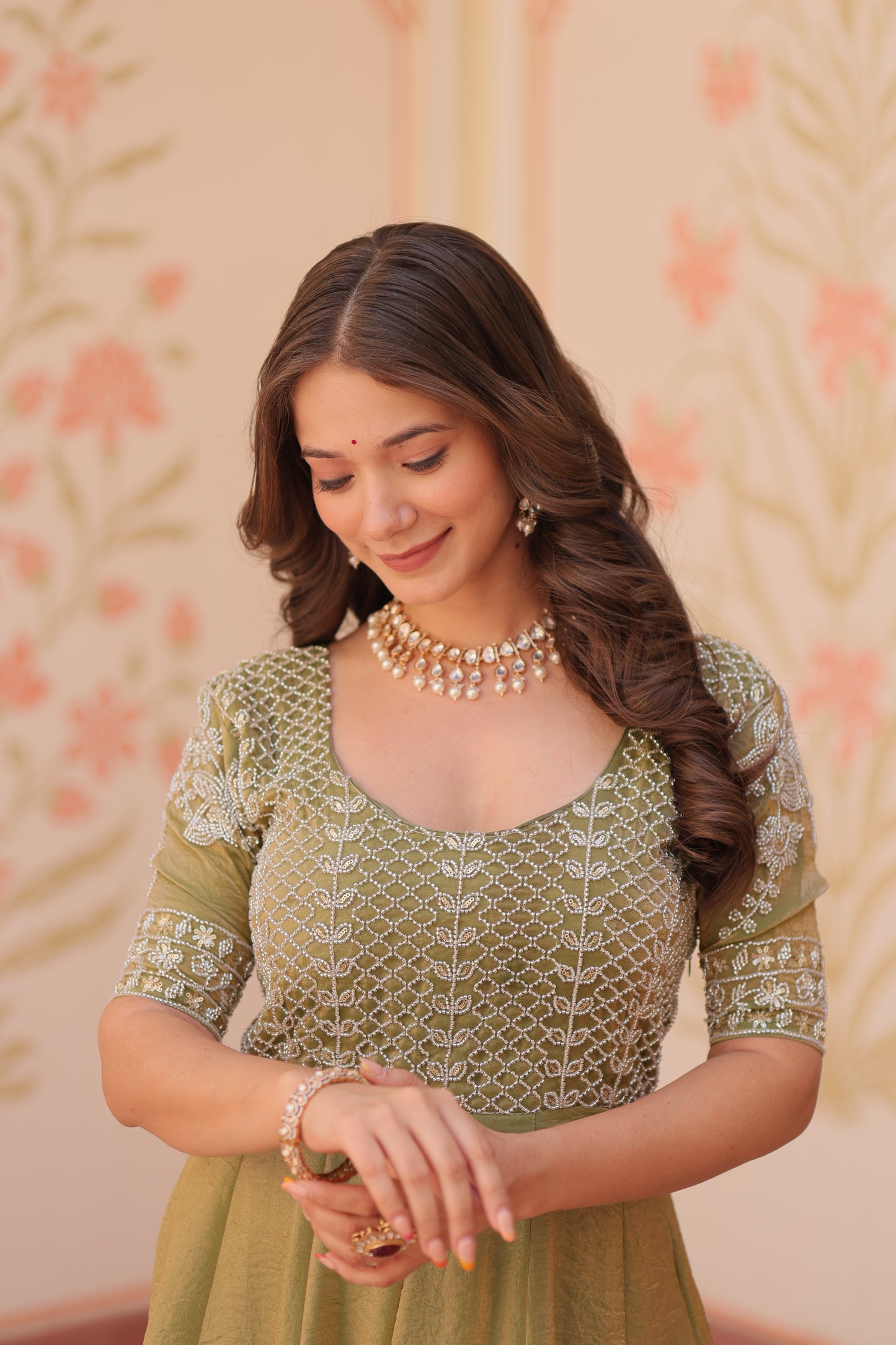 Fency Silk Ethnic Maxi Dress