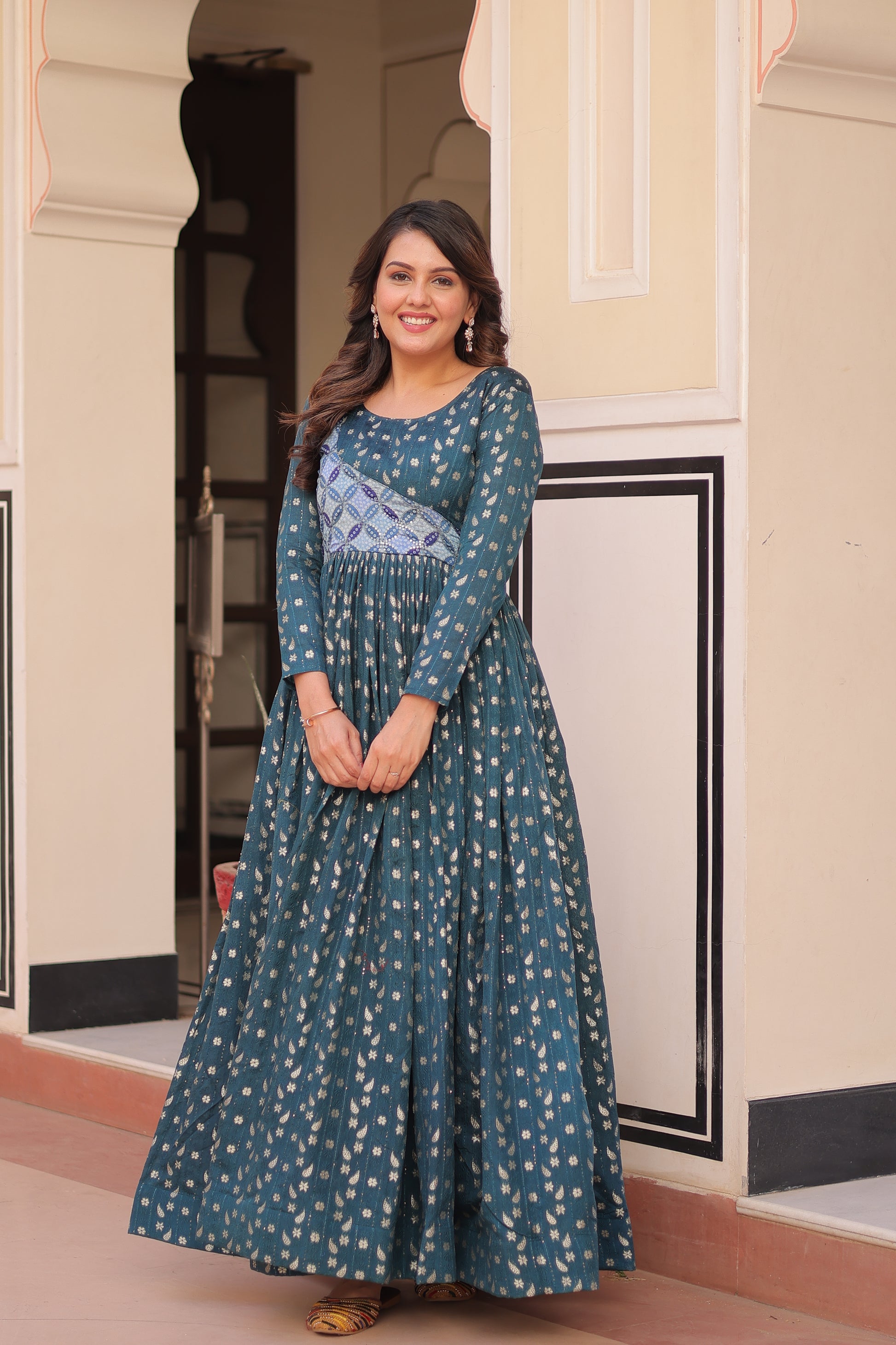 Rama Color Ethnic Maxi Dress