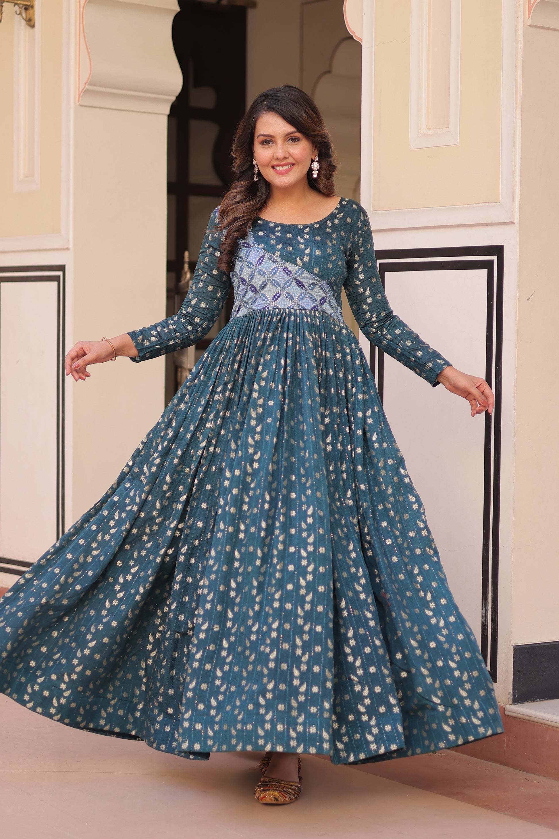 Rama Color Ethnic Maxi Dress