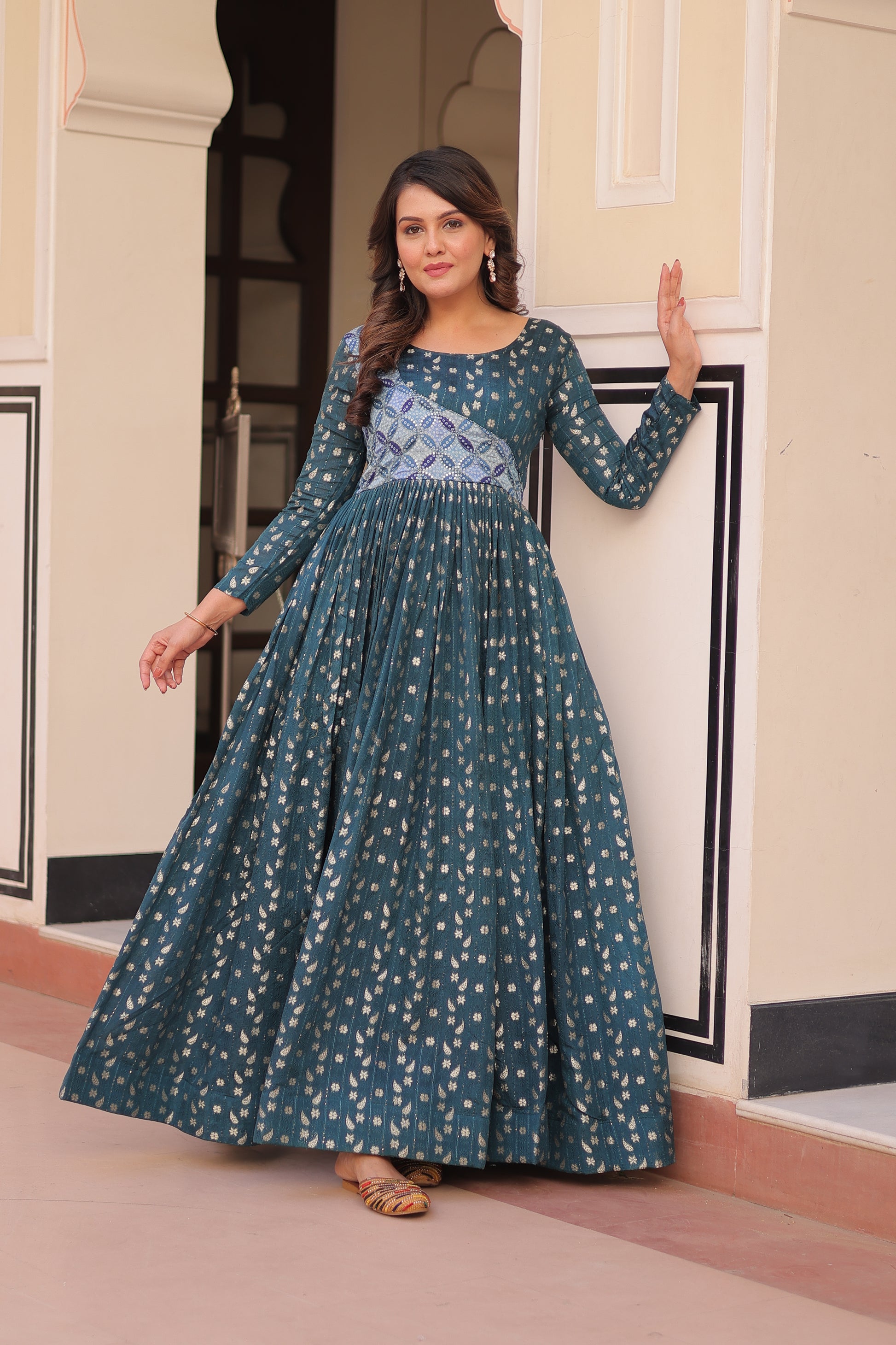 Rama Color Ethnic Maxi Dress