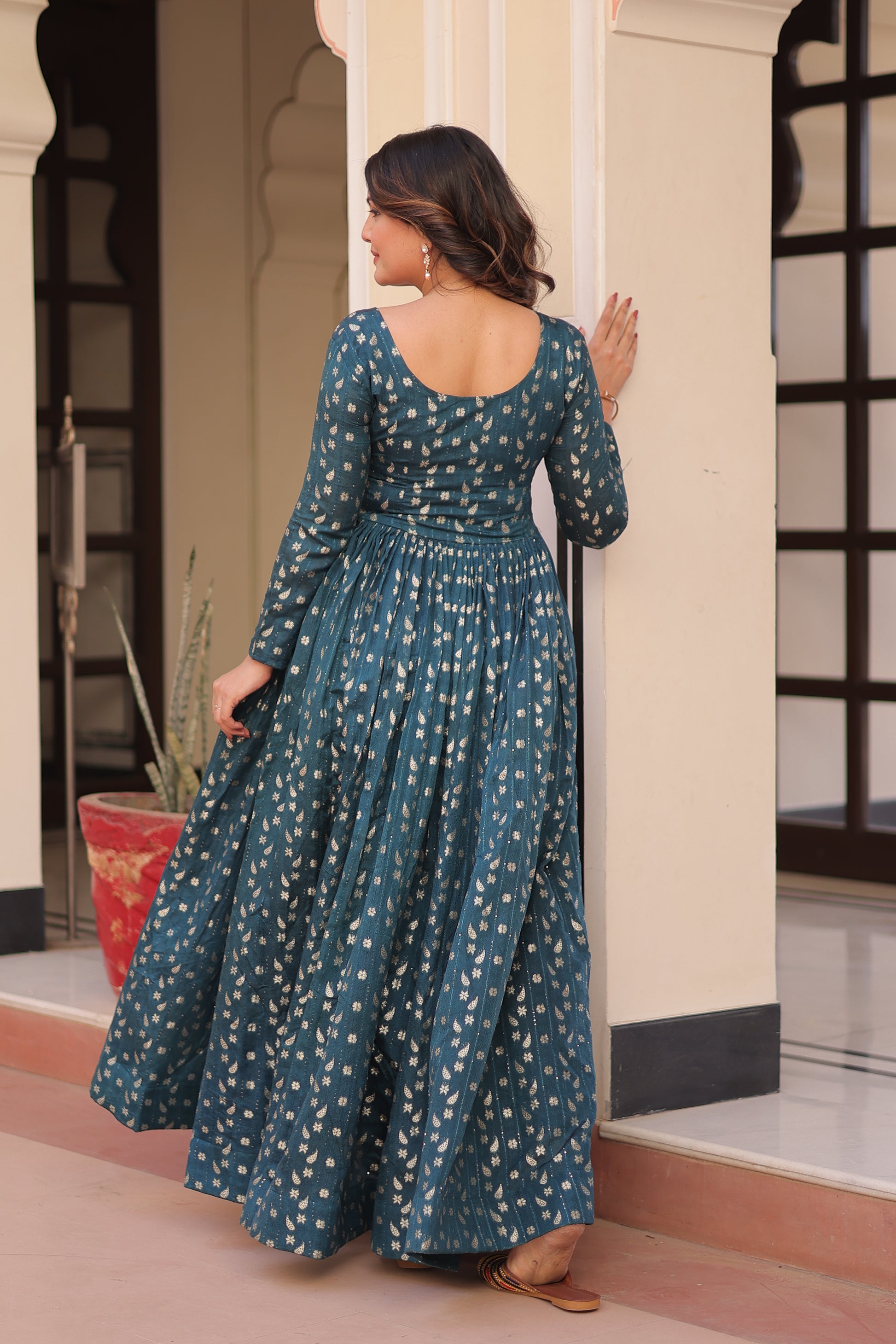 Rama Color Ethnic Maxi Dress