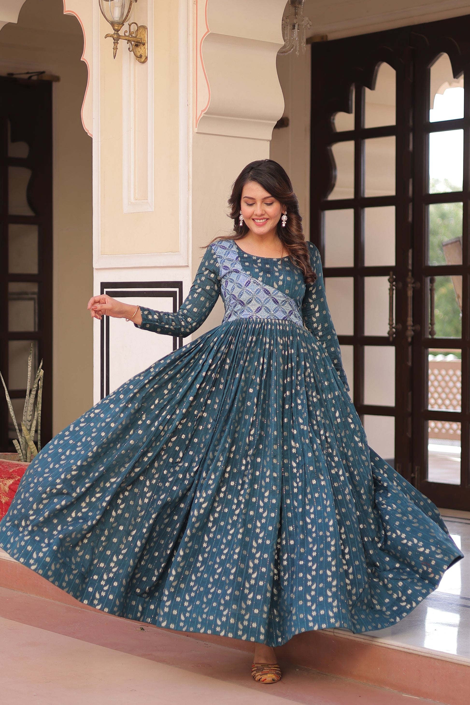 Rama Color Ethnic Maxi Dress