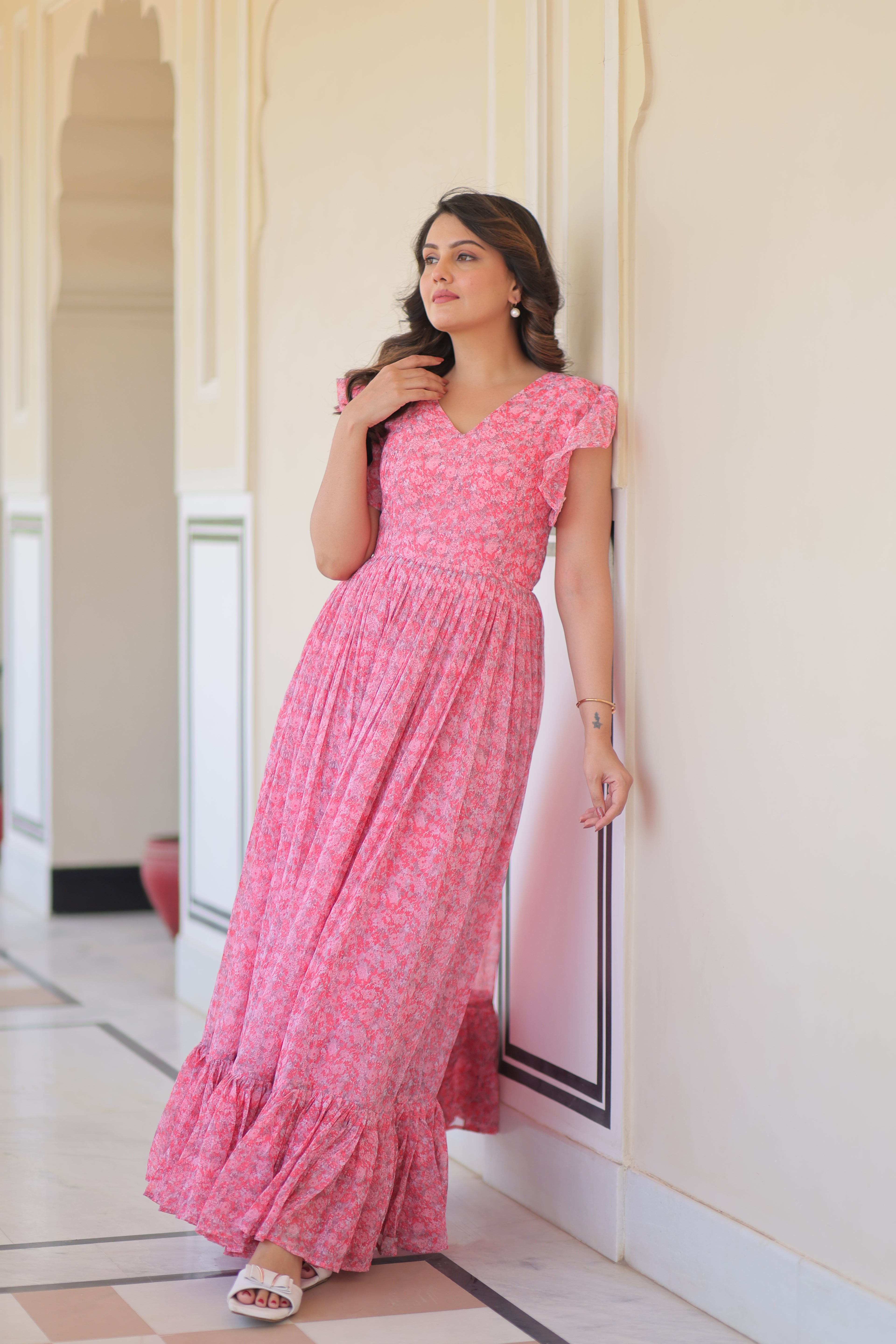 Peach Maxi Dress