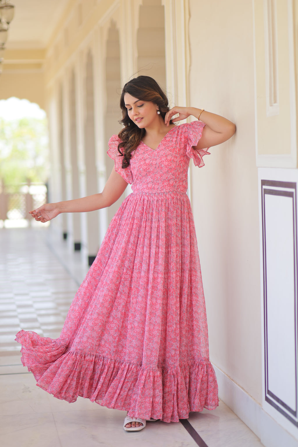 Peach Maxi Dress