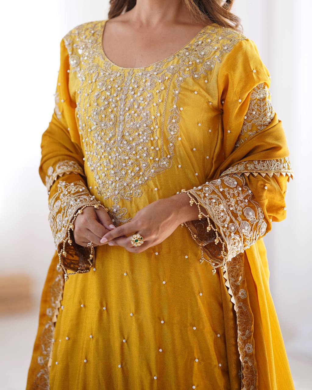 Mustard Sharara Suit