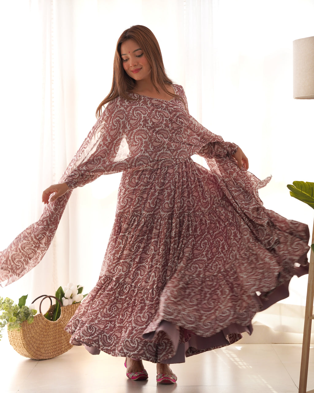 Printed Georgette Anarkali Set main