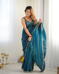 blue silk saree main