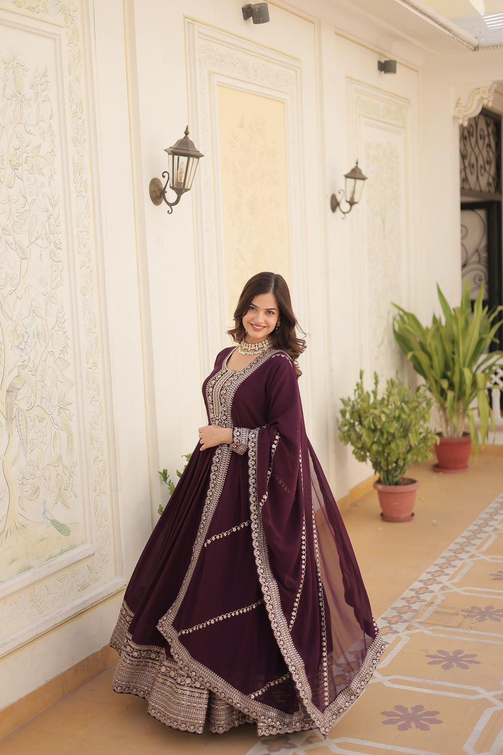 gown with dupatta 