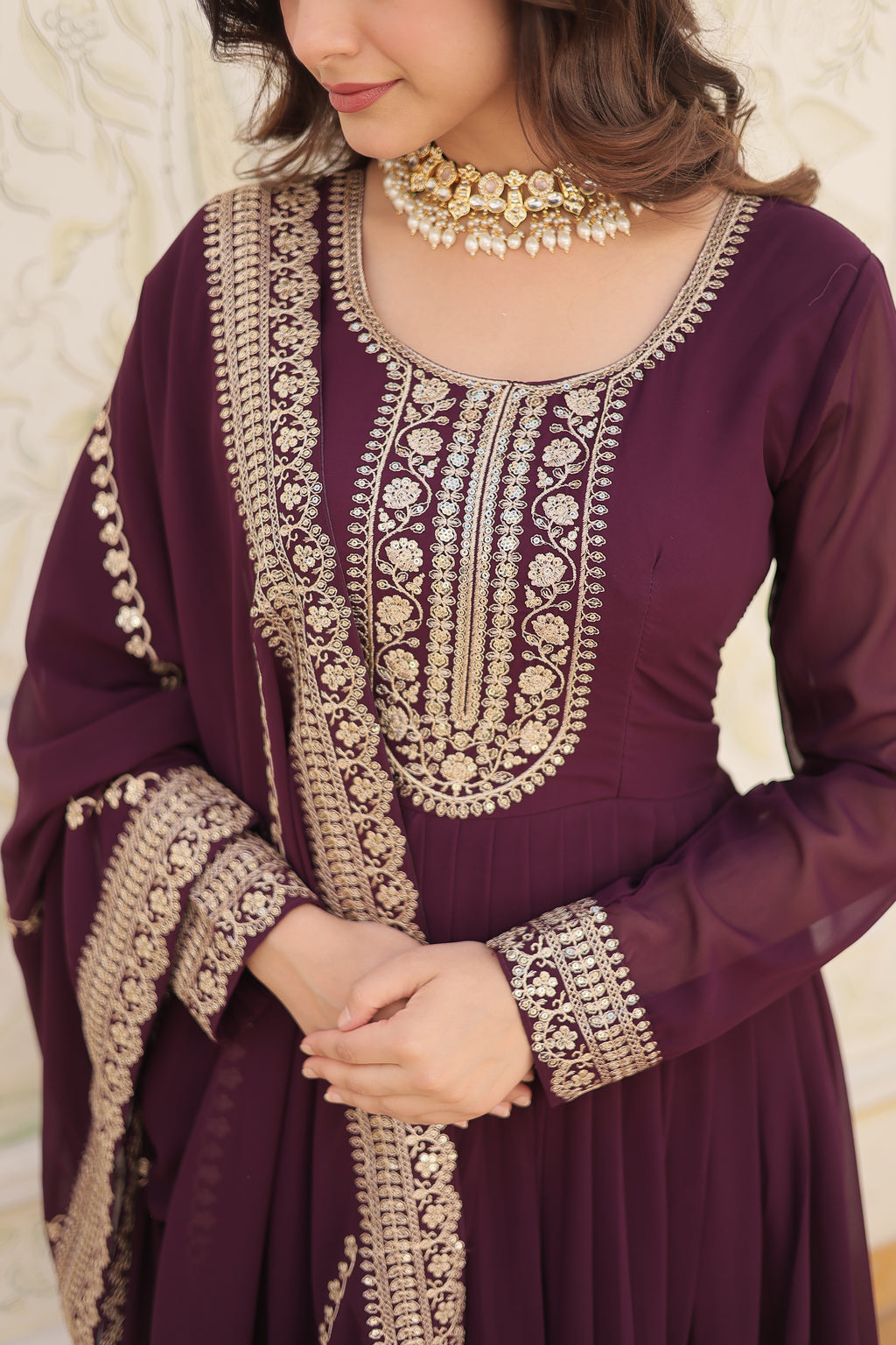 gown with dupatta 