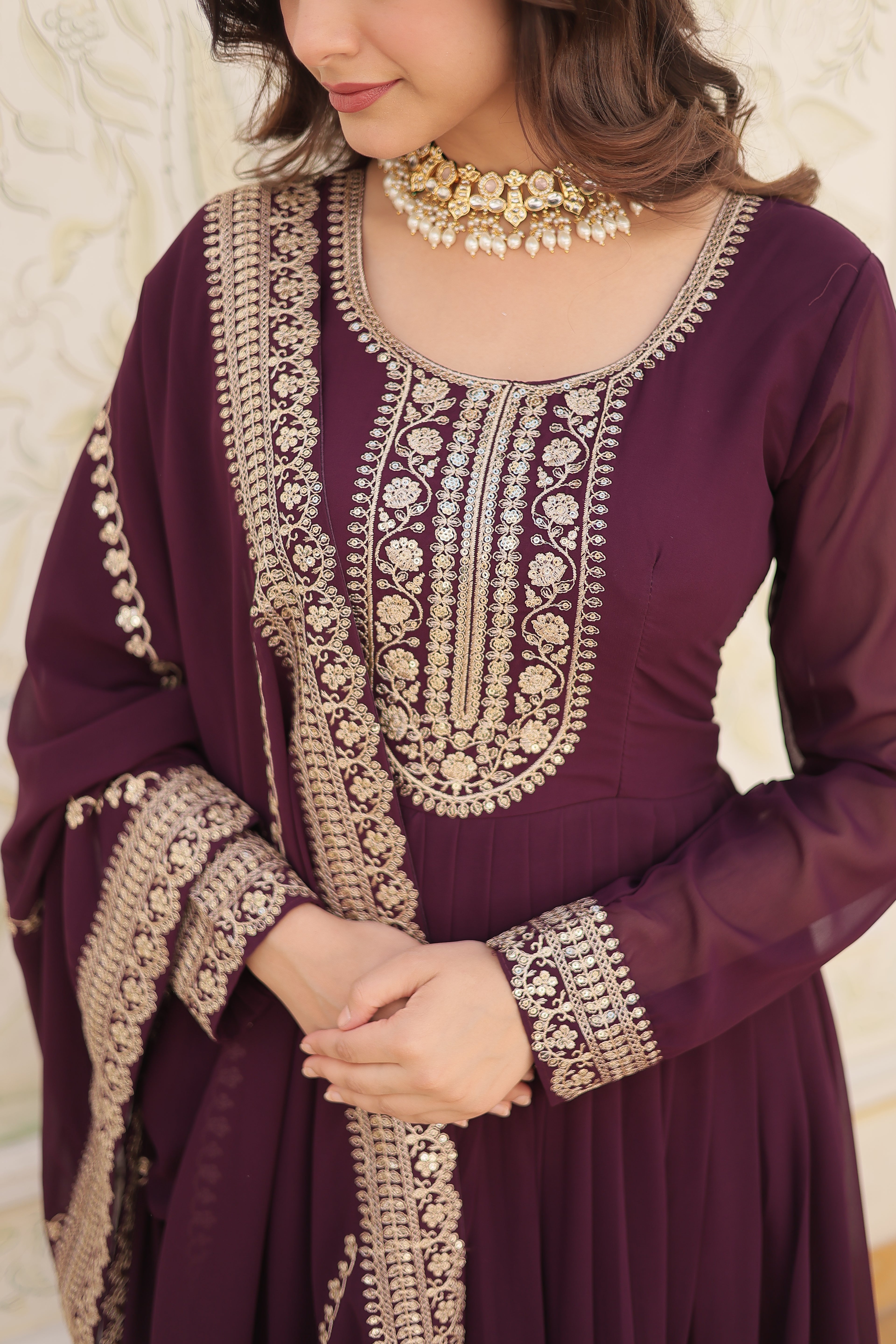 gown with dupatta 