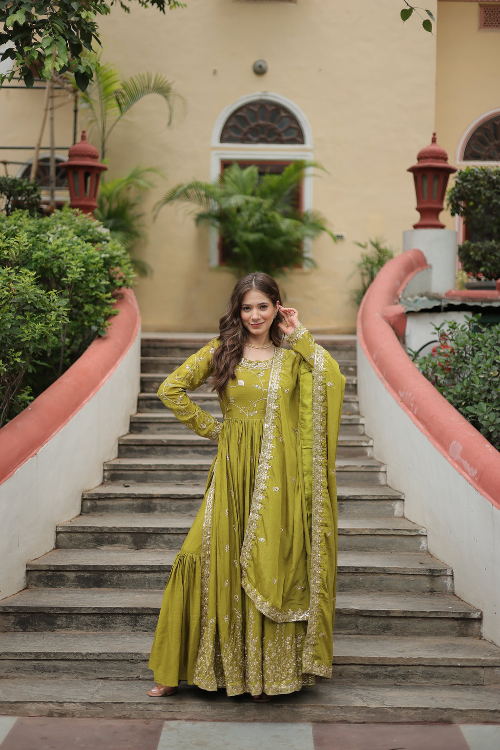 long kurti sharara suit set 