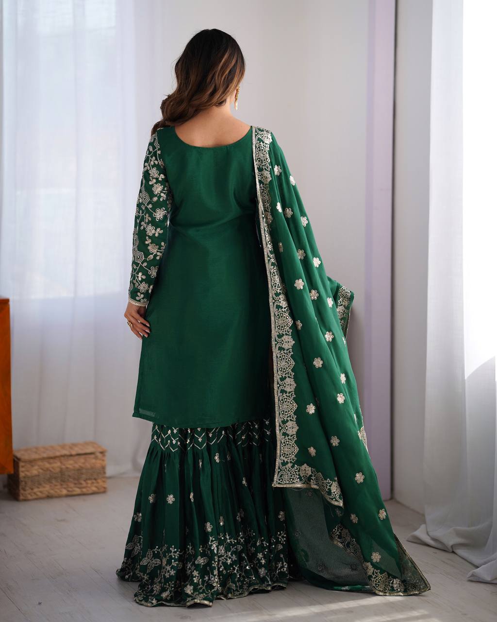 Green Sharara Suit