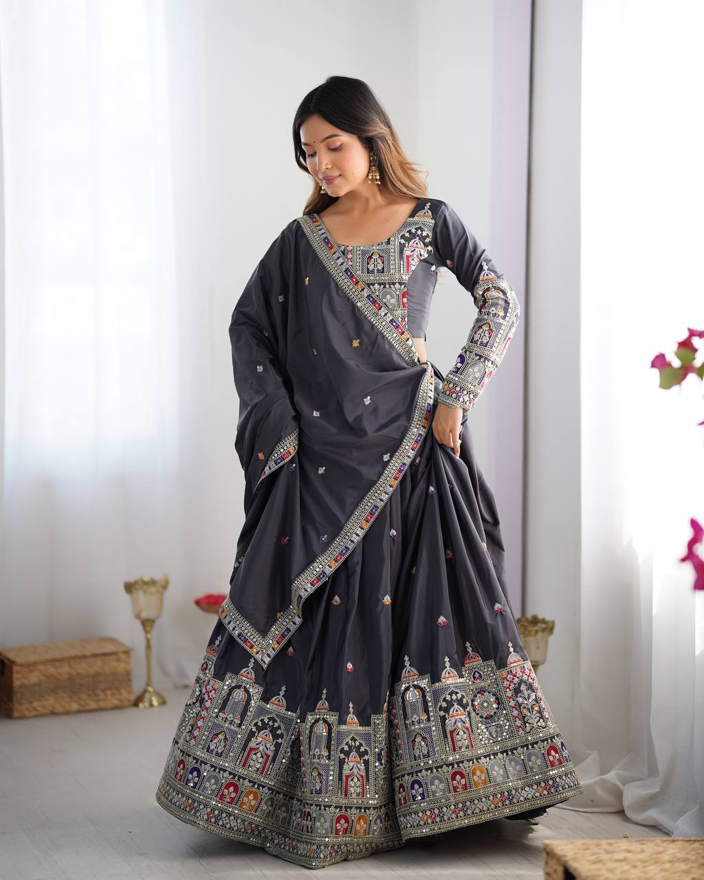 Black Sequnce Work Chaniya Choli