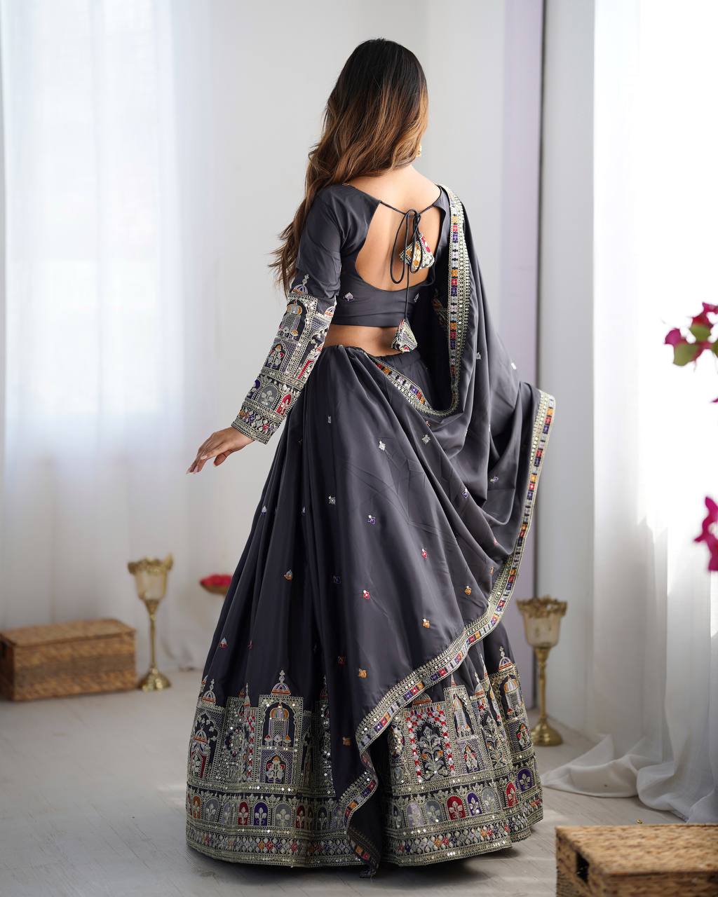 Black Sequnce Work Chaniya Choli