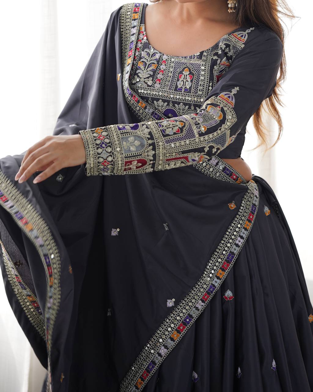 Black Sequnce Work Chaniya Choli