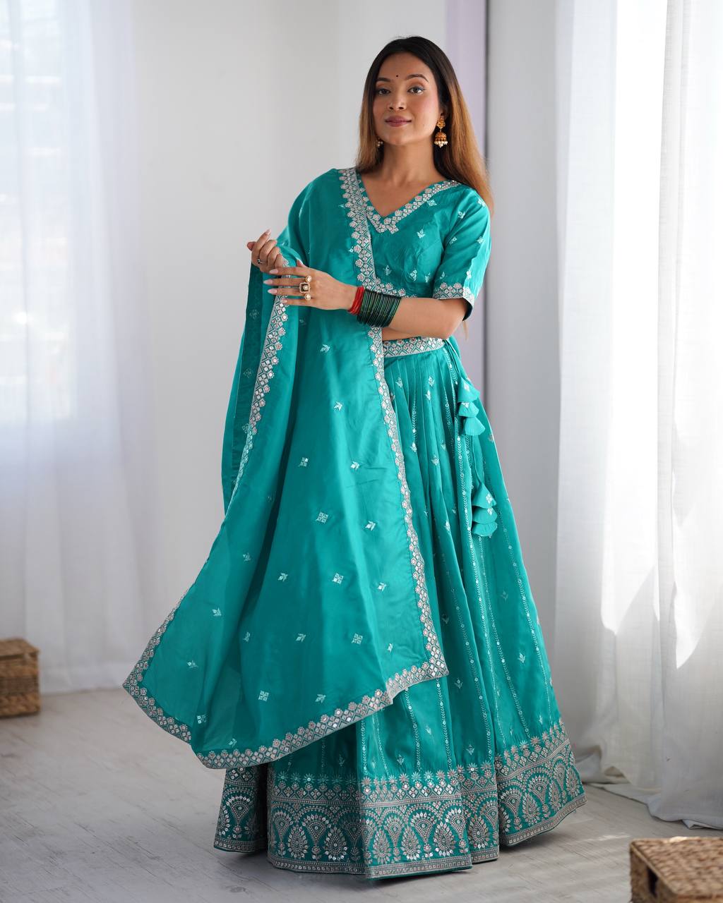 Rama Silk Lehenga Choli