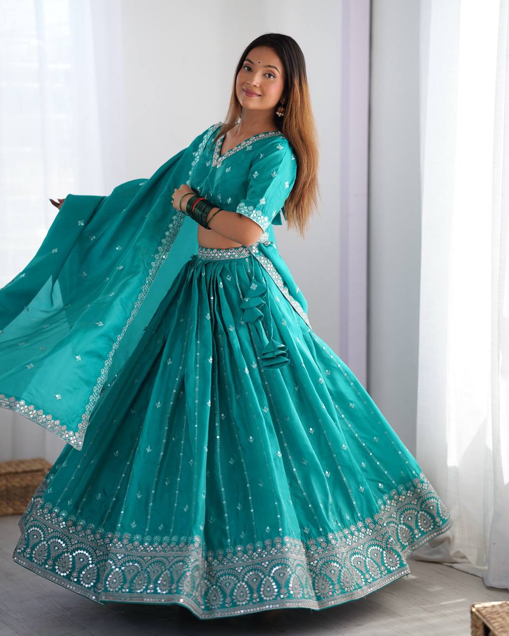 Rama Silk Lehenga Choli