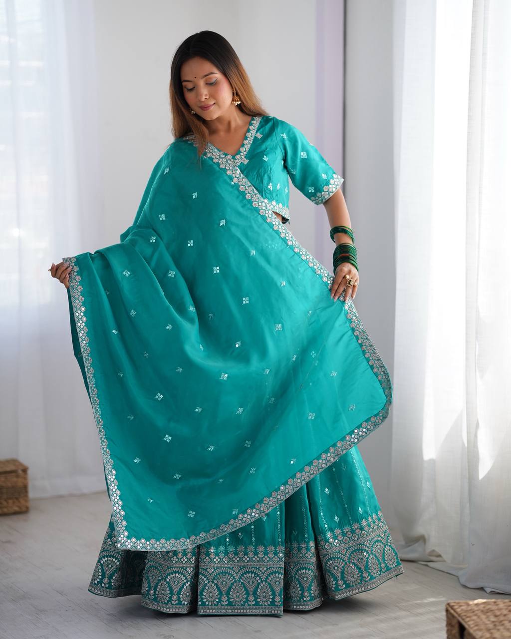 Rama Silk Lehenga Choli