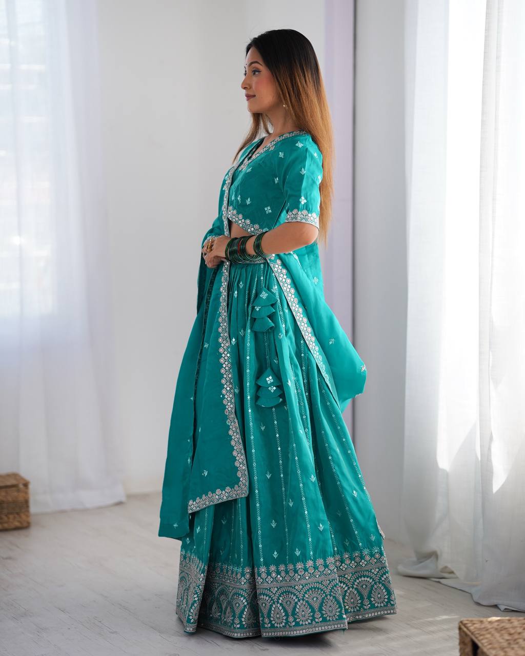 Rama Silk Lehenga Choli