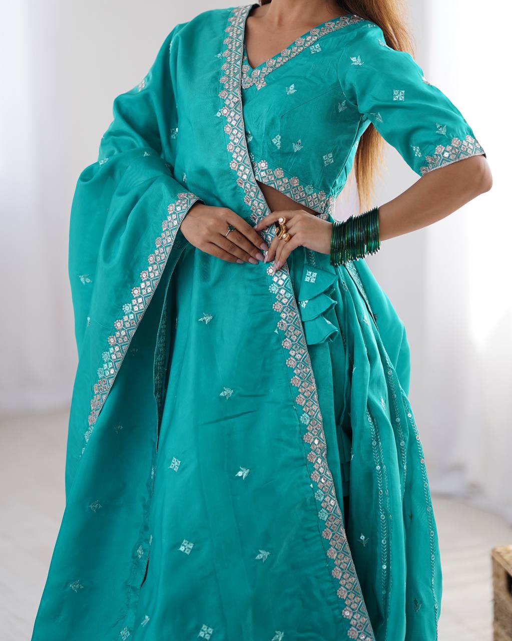 Rama Silk Lehenga Choli