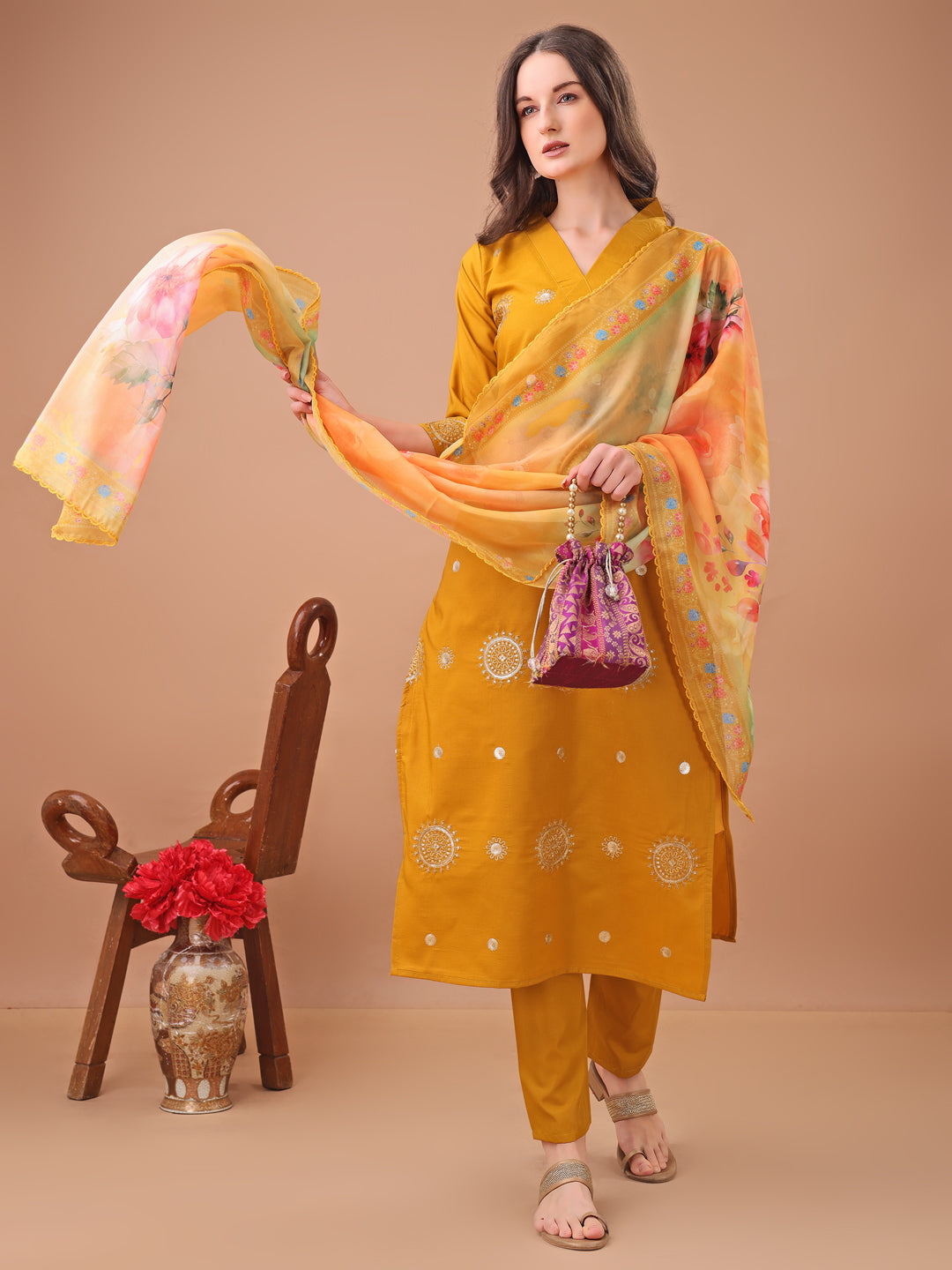 yellow kurta set main